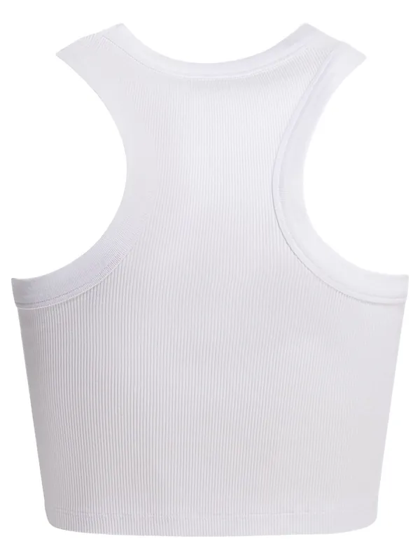 Cropped Tank Top With Logo Tops White - Givenchy