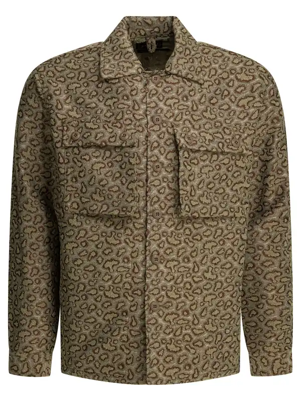 Cotton Blend Overshirt Jacket Jackets And Coats Beige - Beams Plus