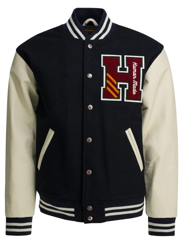 Wool And Nylon Bomber Jacket Jackets And Coats Blue - Human Made