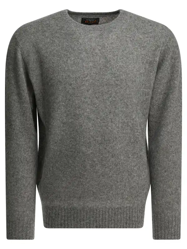 Cashmere Blend Crewneck Sweater Knitwear Grey - Beams Plus