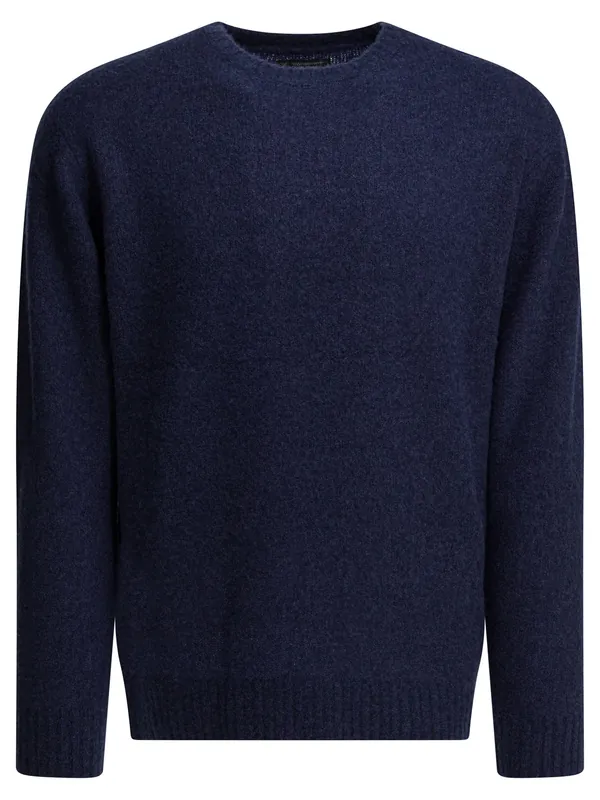 Cashmere Blend Crewneck Sweater Knitwear Blue - Beams Plus
