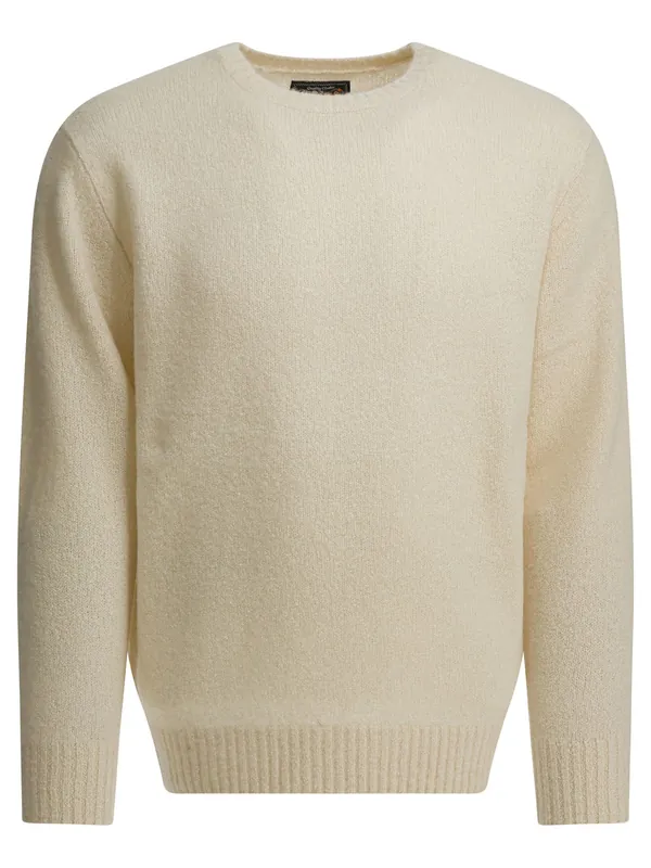 Cashmere Blend Crewneck Sweater Knitwear White - Beams Plus