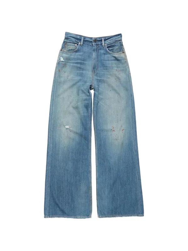 Wide-Leg Denim Jeans