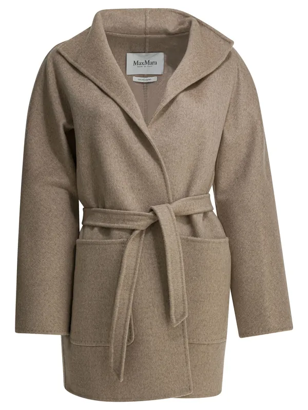 Short Cashmere Coat Jackets And Coats Beige - Max Mara