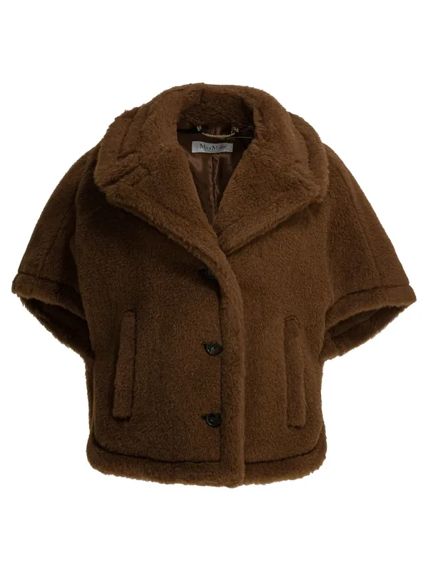 Alpaca Short Coat Jackets And Coats Brown - Max Mara