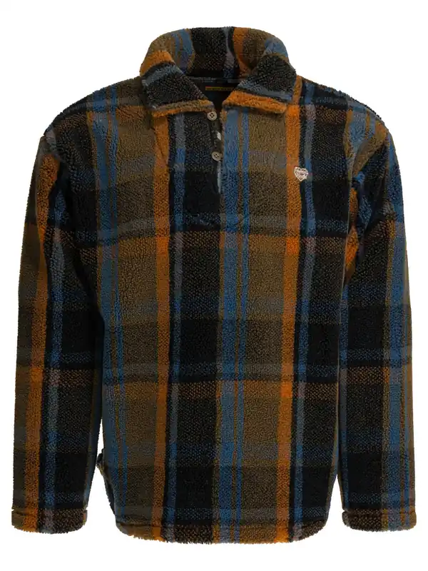 Check Polo Sweater Knitwear Brown - Human Made