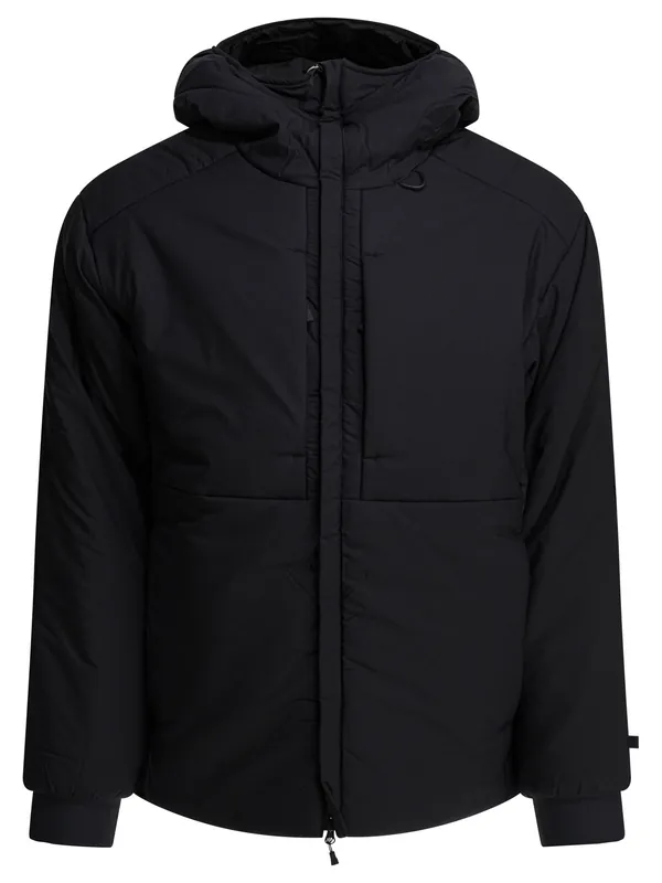 Short Down Jacket With Zipper And Hood Jackets And Coats Black - Daiwa Pier 39