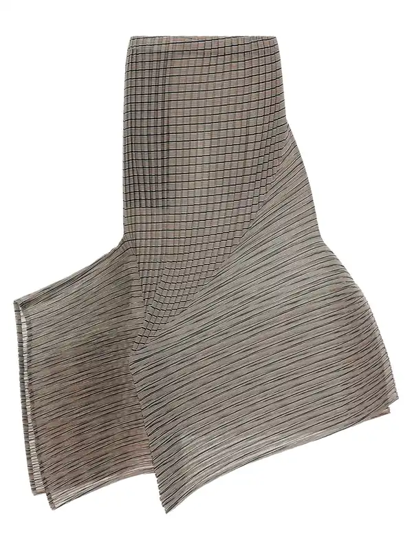 Generic Stripes (Machine Pleats) Skirts Brown - Issey Miyake