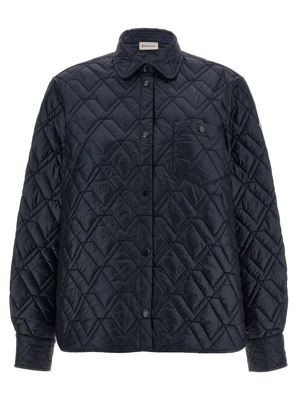 Quilted Overshirt Puffer Jackets Blue - Moncler