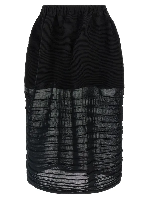 Moving Knit Skirts Black - Issey Miyake