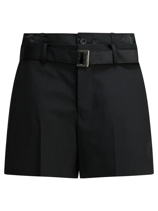 Sacai X Suiting Shorts Black