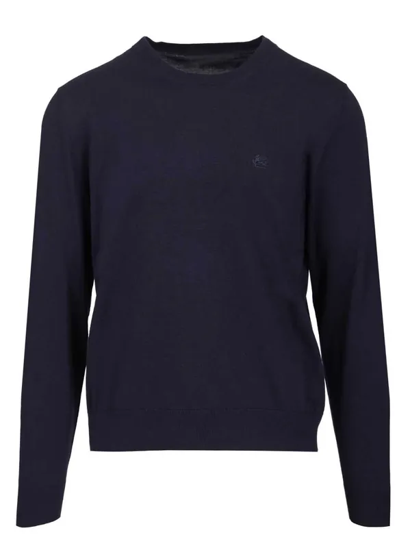 Cotton Sweater Knitwear Blue - Etro