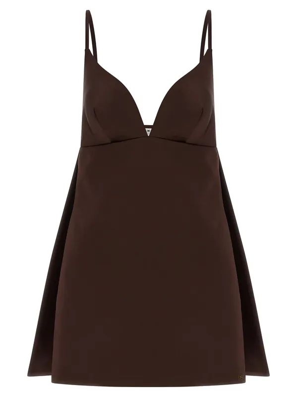 Duchesse Dress Dresses Brown - Elisabetta Franchi