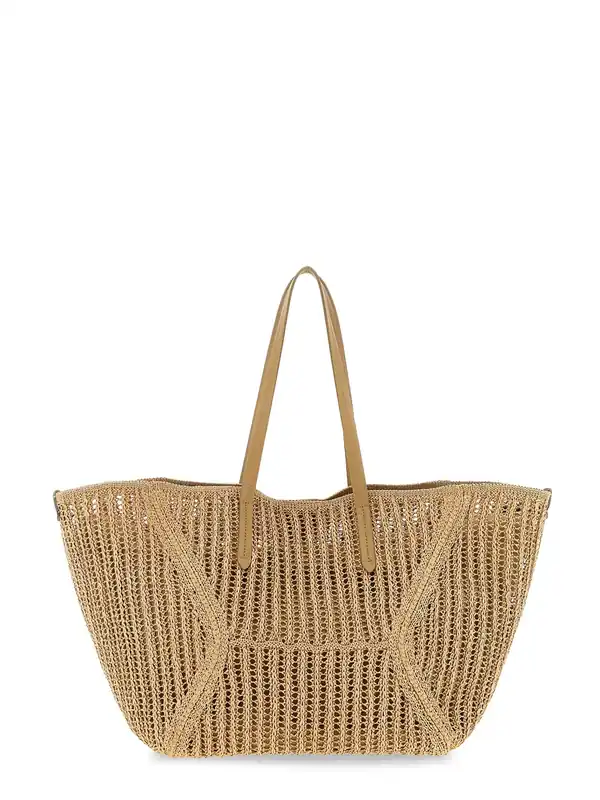 Bc Duo Raffia Shoulder Bag - Brunello Cucinelli