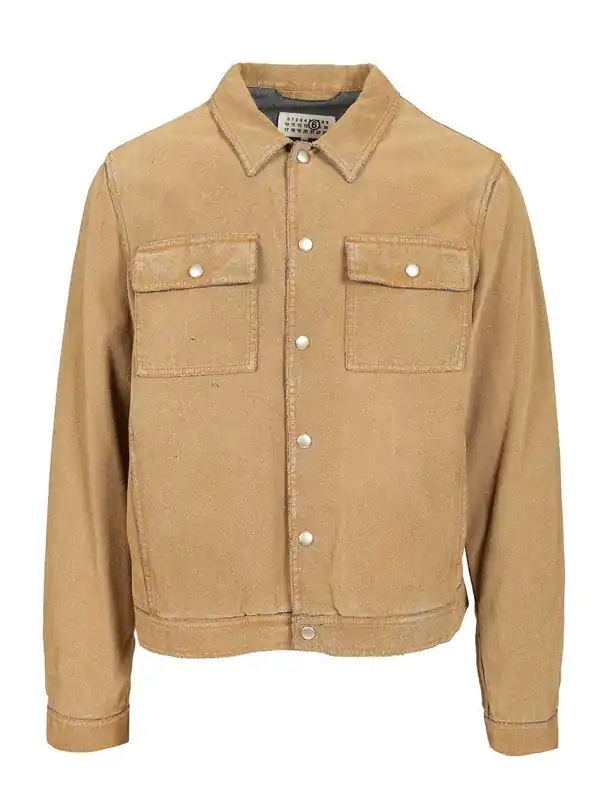 Trucker Jacket Jackets Beige - MM6 Maison Margiela