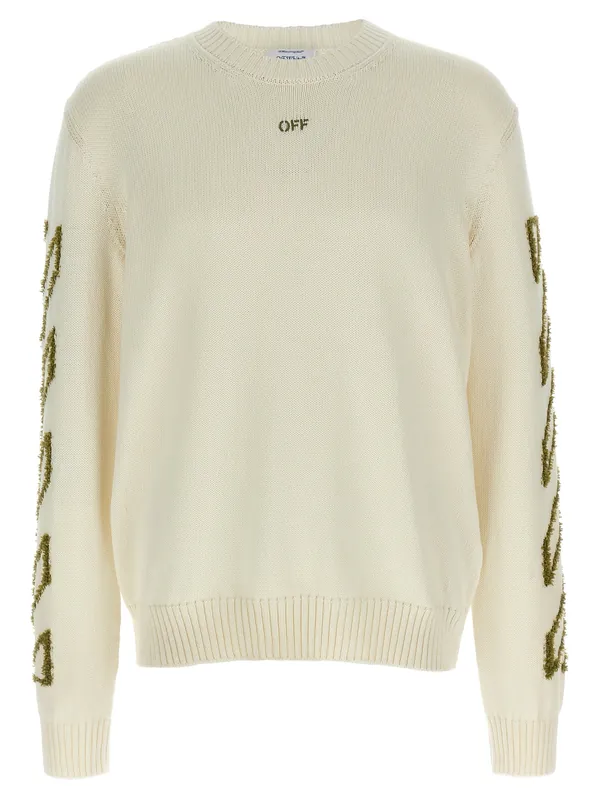 Diag Outline Sweaters And Cardigans Beige - Off-White