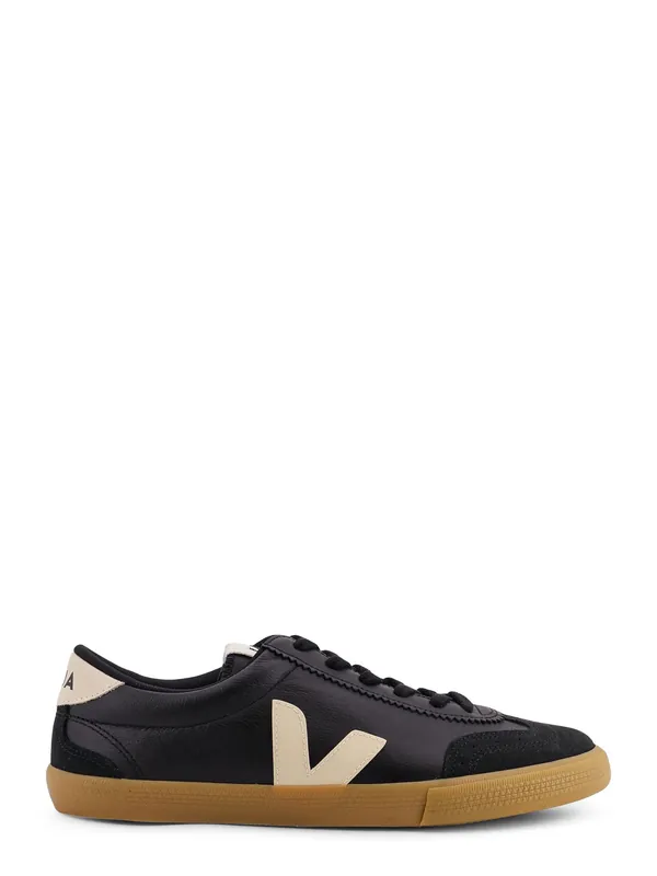 Volley Leather Sneakers With Suede Inserts - Veja