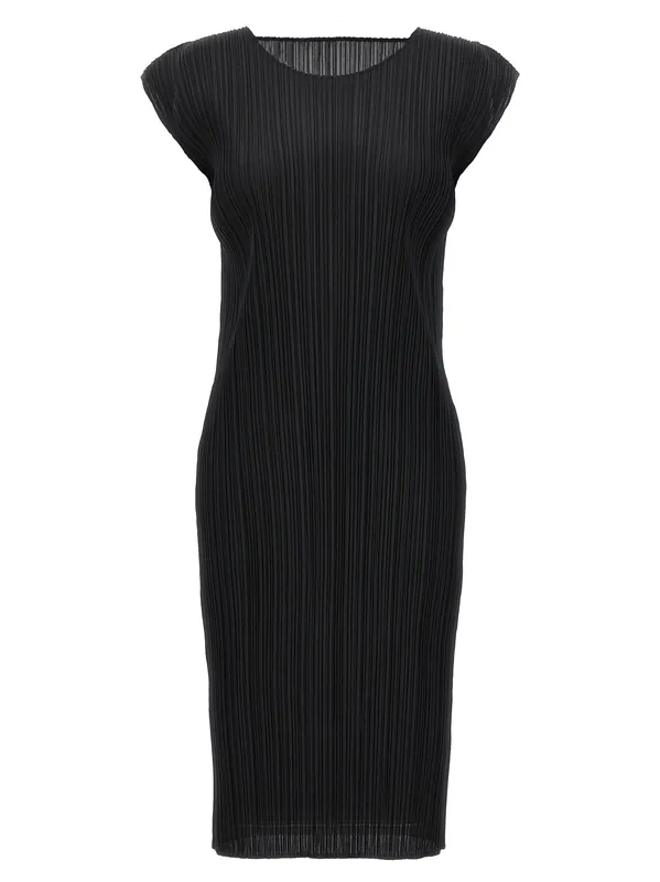 Pleated Dress Dresses Black - Pleats Please Issey Miyake