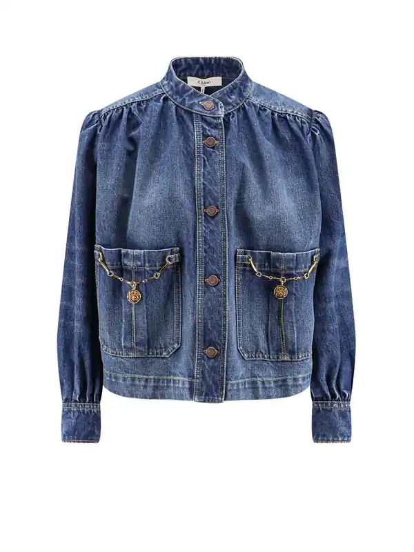 Denim Jacket With Metal Details - Chloé