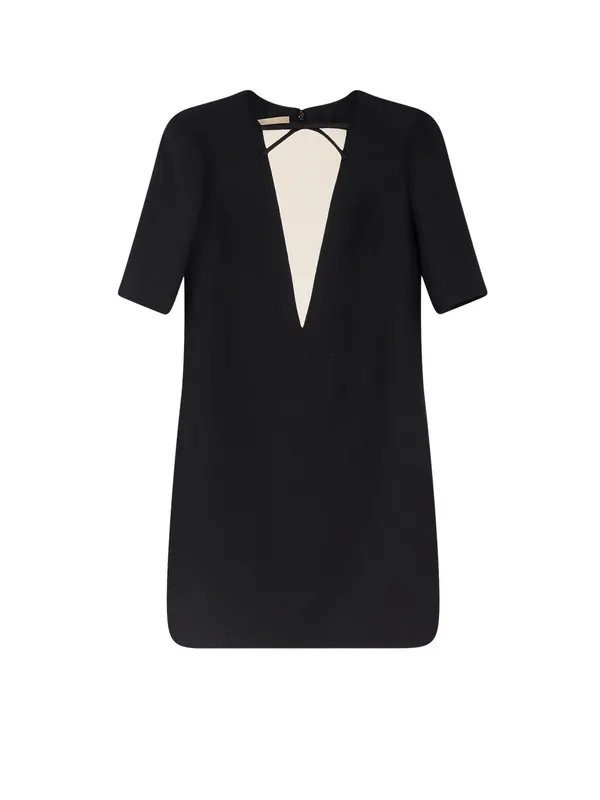 Virgin Wool And Silk Mini Dress - Valentino Garavani