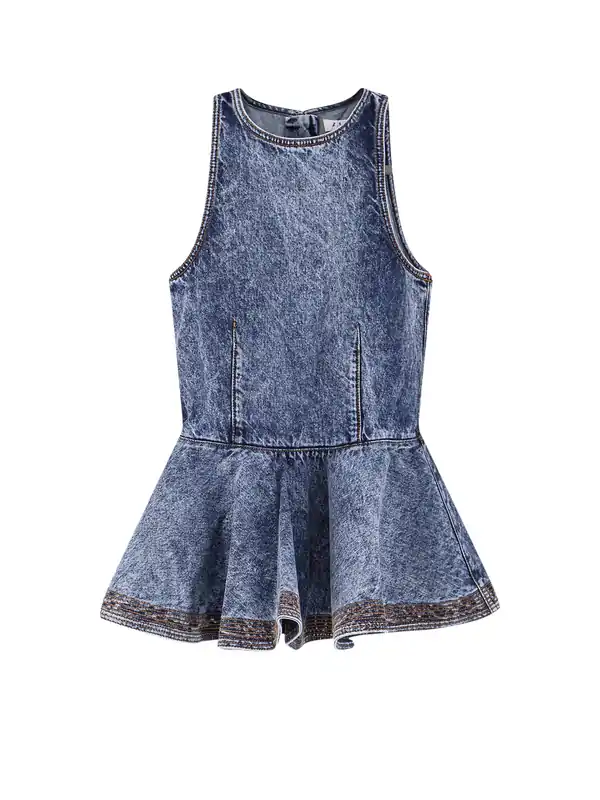 Peplum Denim Top - Alaïa