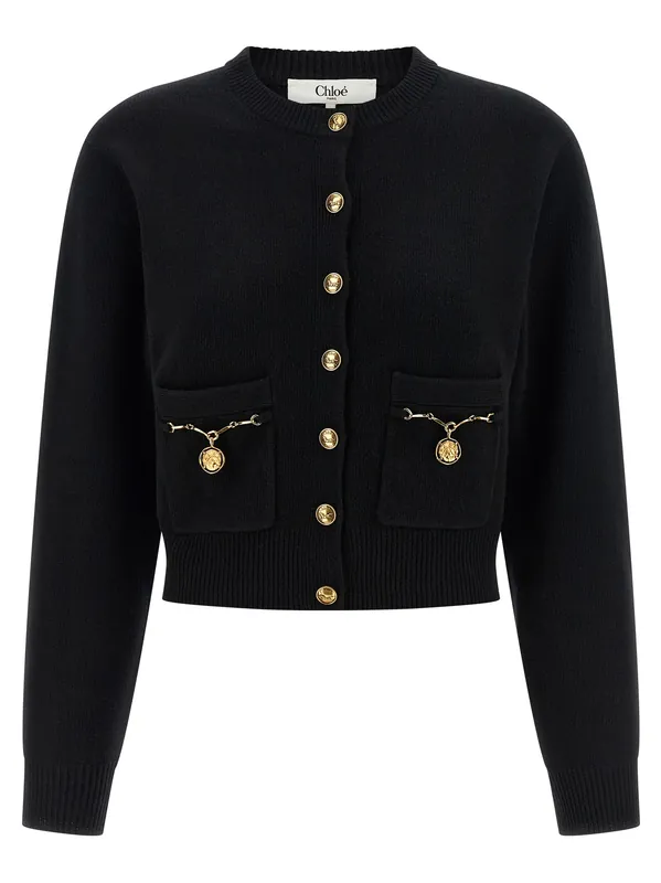 Horse Medal Sweaters And Cardigans Black - Chloé