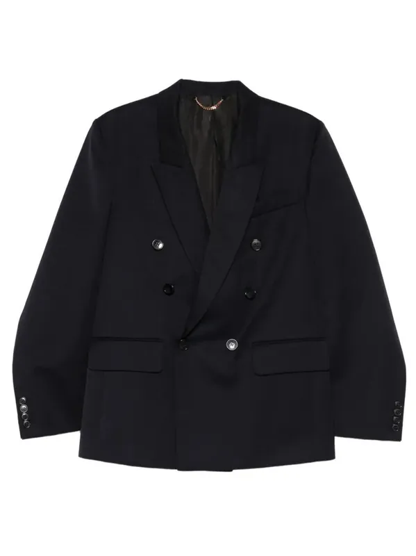 Double-Breasted Wool Tailored Jacket