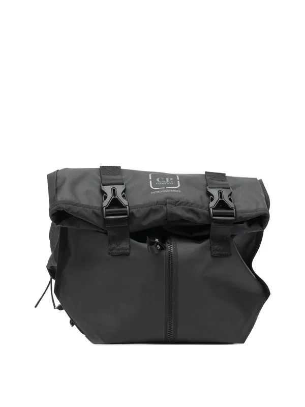 Metropolis Rubber Reps Mixed Transformable Backpacks & Travels Black - C.P. Company