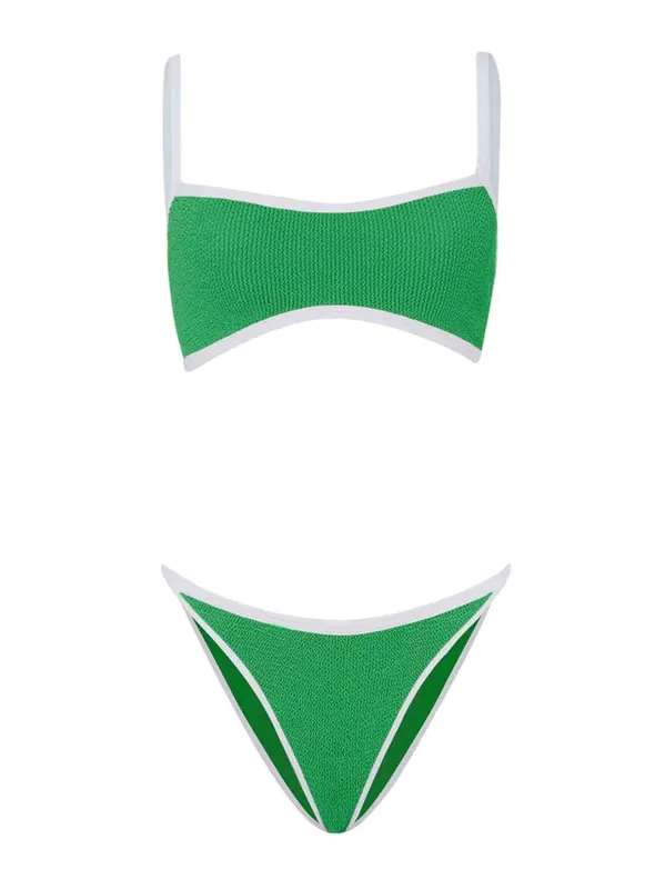 Tyler Bikini Emerald/White - Hunza G