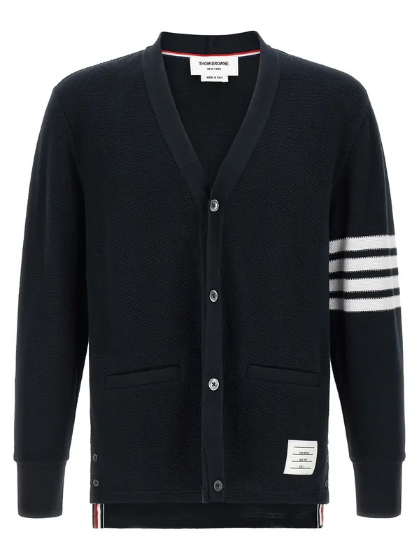 4bar Cardigan Sweaters And Cardigans Blue - Thom Browne