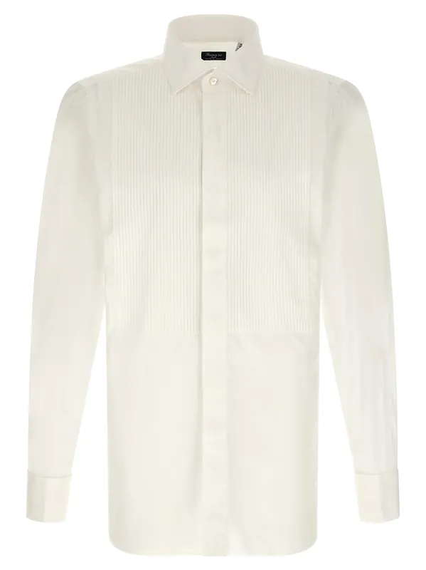 Napoli Classic Tuxedo Shirt And Blouse White - Finamore