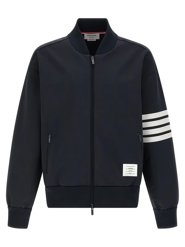 Tech Viscose Bomber Jacket Puffer Jackets Blue - Thom Browne