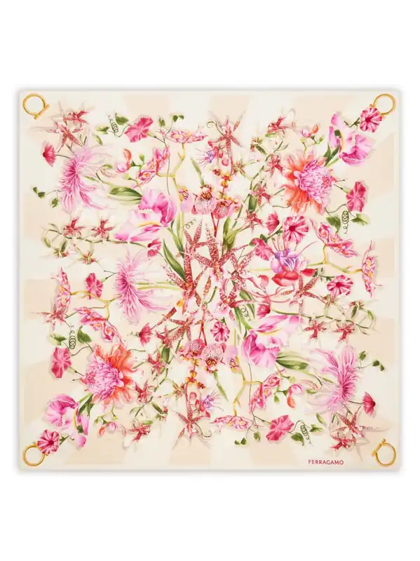 Printed Silk Foulard - Ferragamo