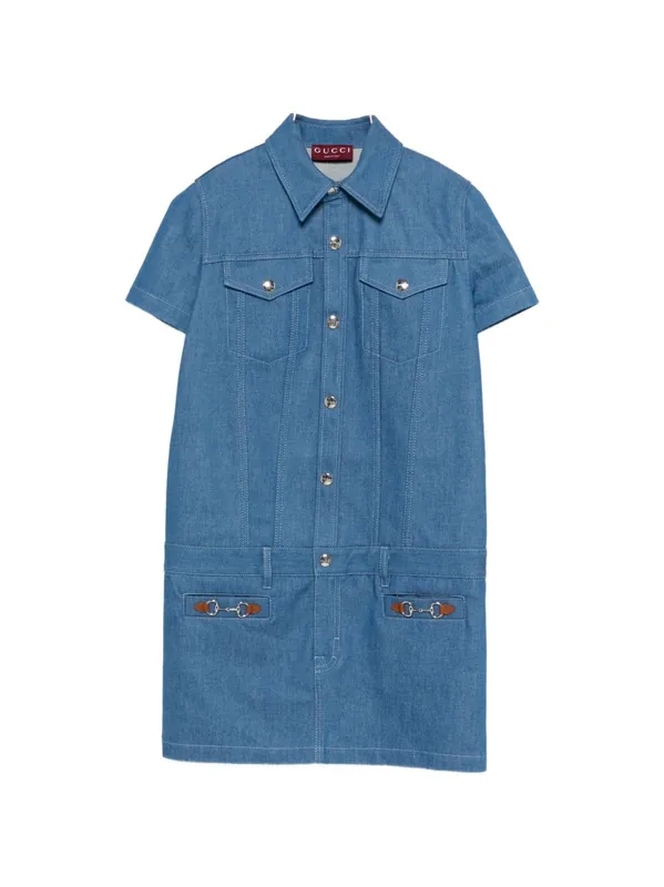 Denim Mini Dress - Gucci