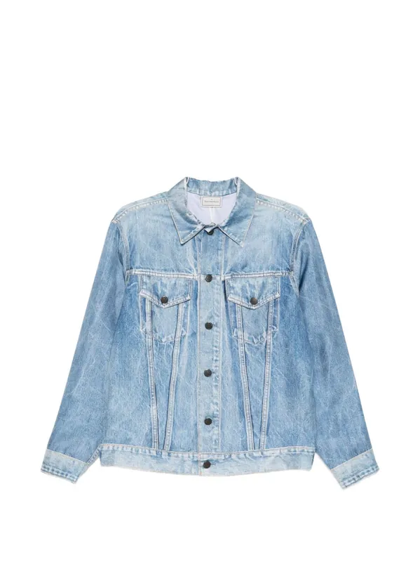 Denim Print Silk Jacket - Pierre Louis Mascia