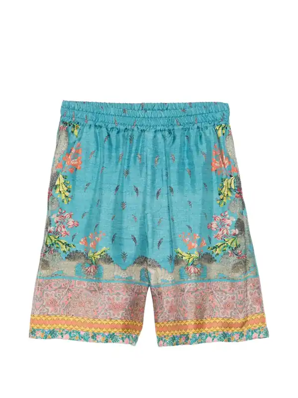 Printed Silk Shorts - Pierre Louis Mascia