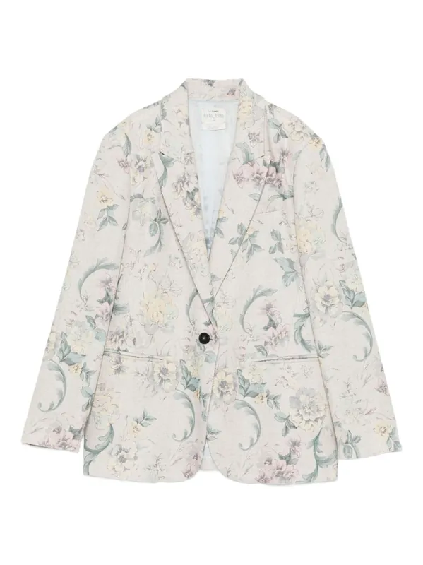Printed Blazer Jacket - Forte_Forte