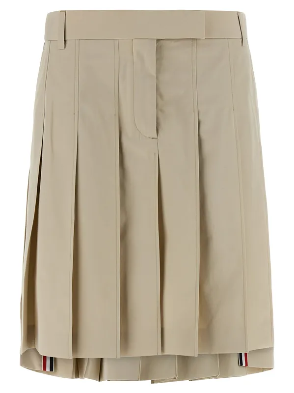 Pleated Skirt Skirts Beige - Thom Browne