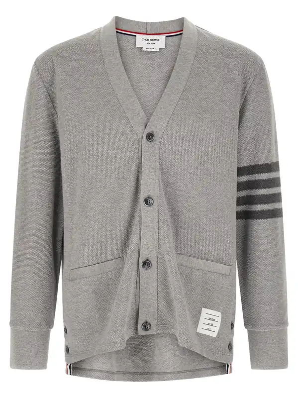 4bar Cardigan Sweaters And Cardigans Gray - Thom Browne