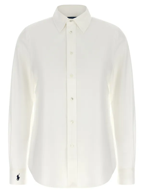 Logo Embroidery Shirt Shirt And Blouse White - Polo Ralph Lauren