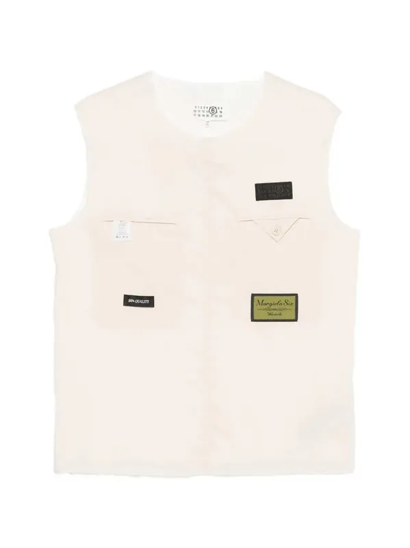 Vest With Logo Patch - MM6 Maison Margiela