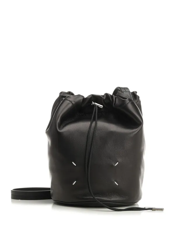 Drawstring Pouch Bag Crossbody Bags Black - Maison Margiela