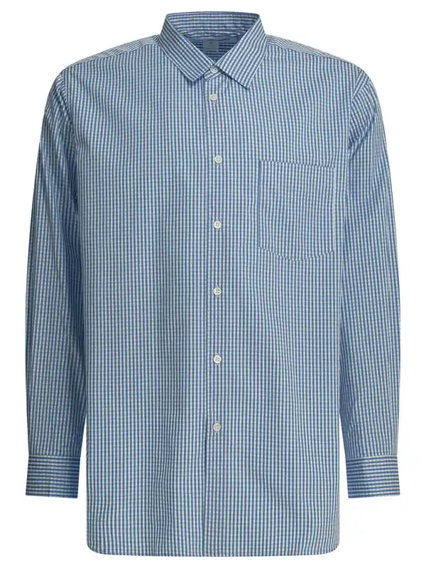 Striped Cotton Shirt Shirts Light Blue - Comme Des GarçOns Forever