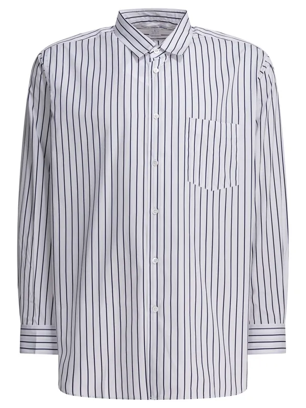 Striped Cotton Shirt Shirts White - Comme Des GarçOns Forever