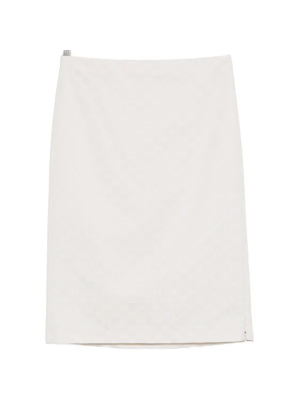 Gg Cotton Blend Skirt - Gucci