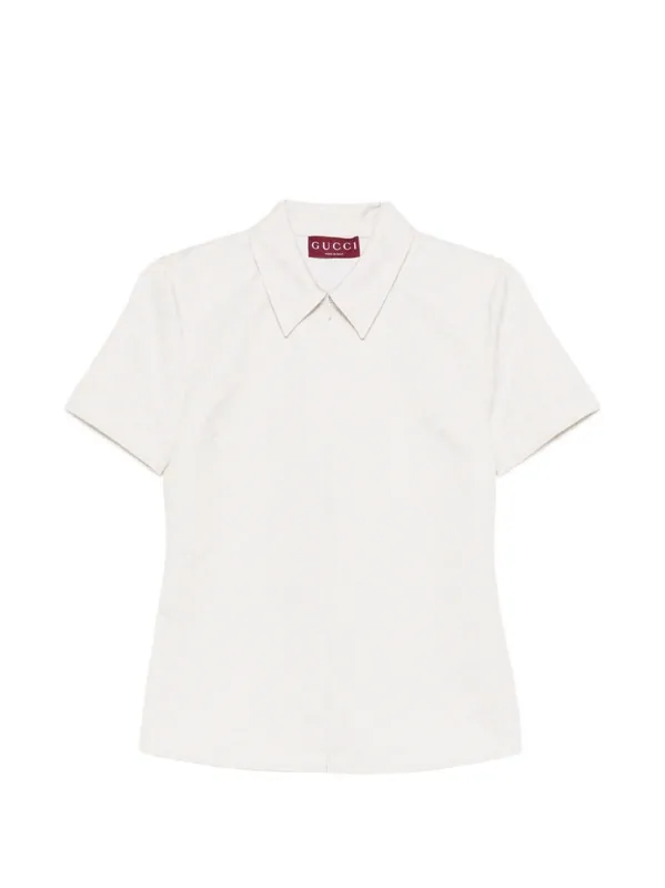 Gg Cotton Blend Polo Shirt - Gucci