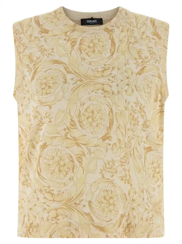 Barocco Gilet Yellow - Versace