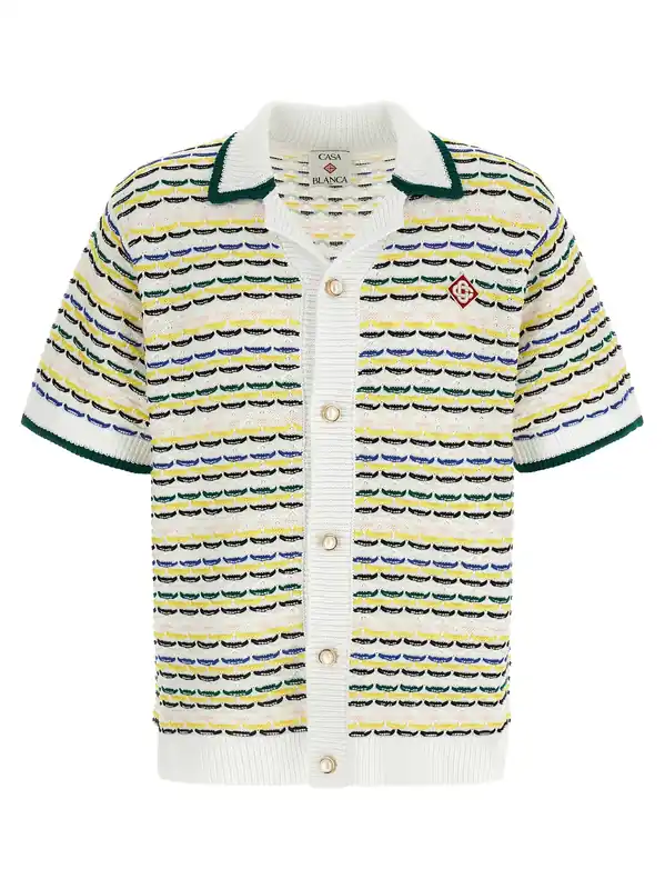 Tuck Stitch Short Sleeve Shirt And Blouse Multicolor - Casablanca
