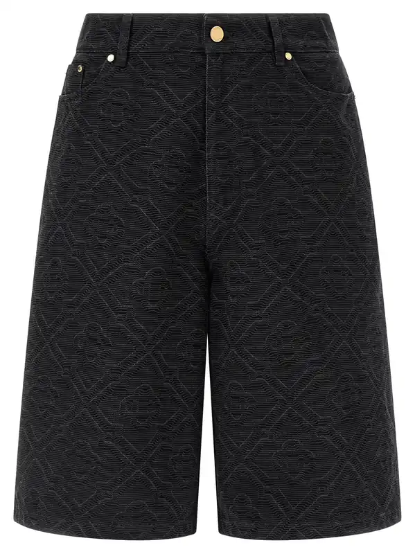 Laser Monogram Denim Bermuda And Short Black - Casablanca