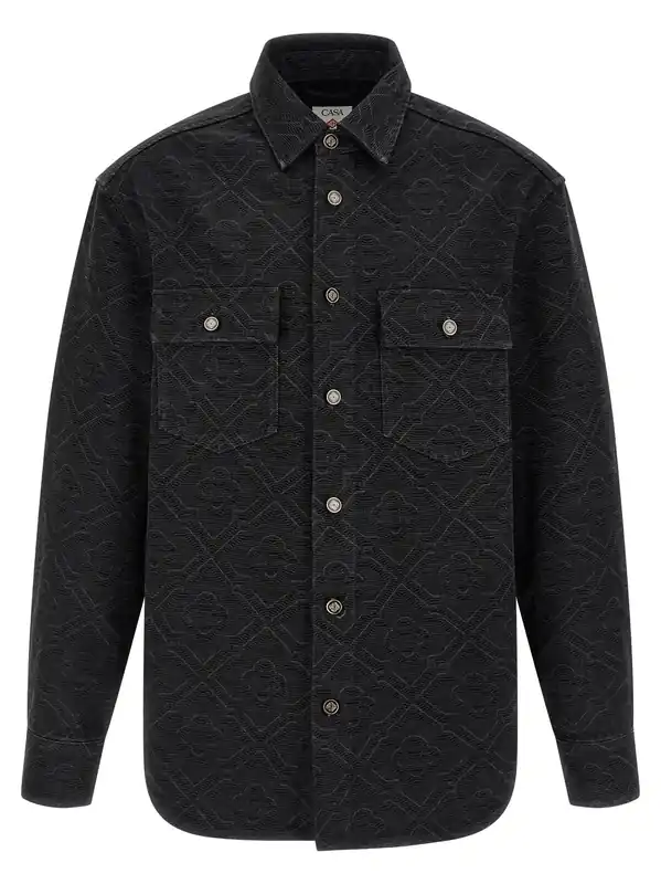 Laser Monogram Denim Shirt And Blouse Black - Casablanca